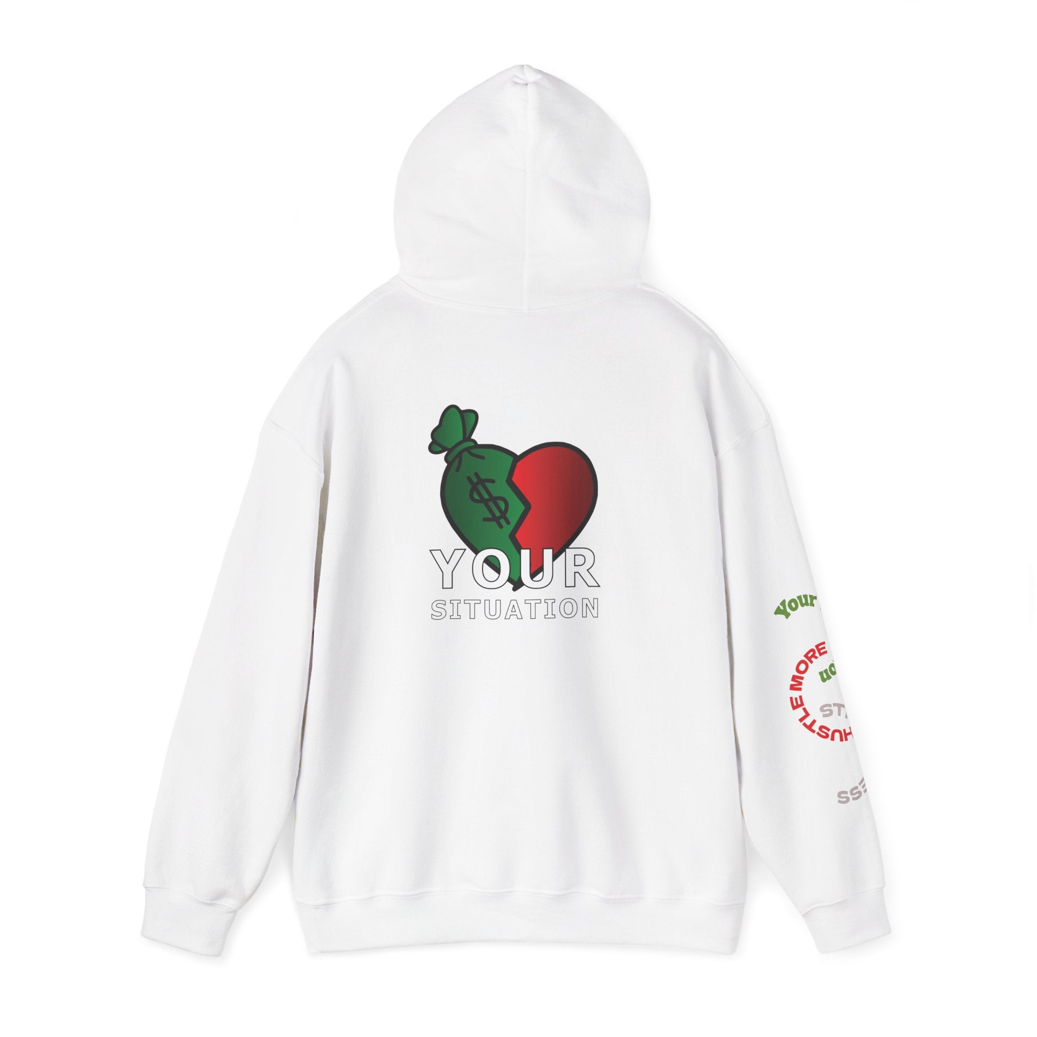 Heart Dollar Situation Hoodie, Unisex Sweatshirt, Casual Streetwear, Gift for Him or Her, Everyday Comfort Wear, Trendy Fashion