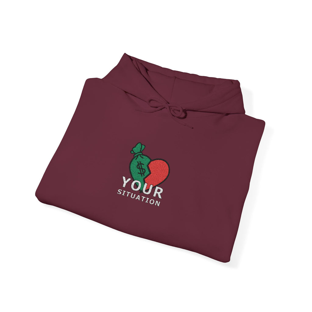 Your Situation™ Rose Heart Hoodie | Soft Life Graphic Pullover