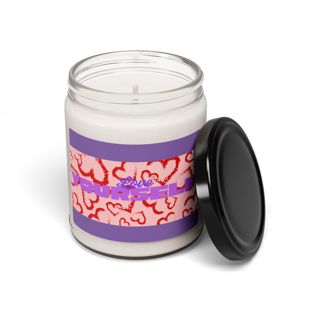 Love Yourself Heart Candle — 9oz Scented Holiday Jar (Valentine's Label)