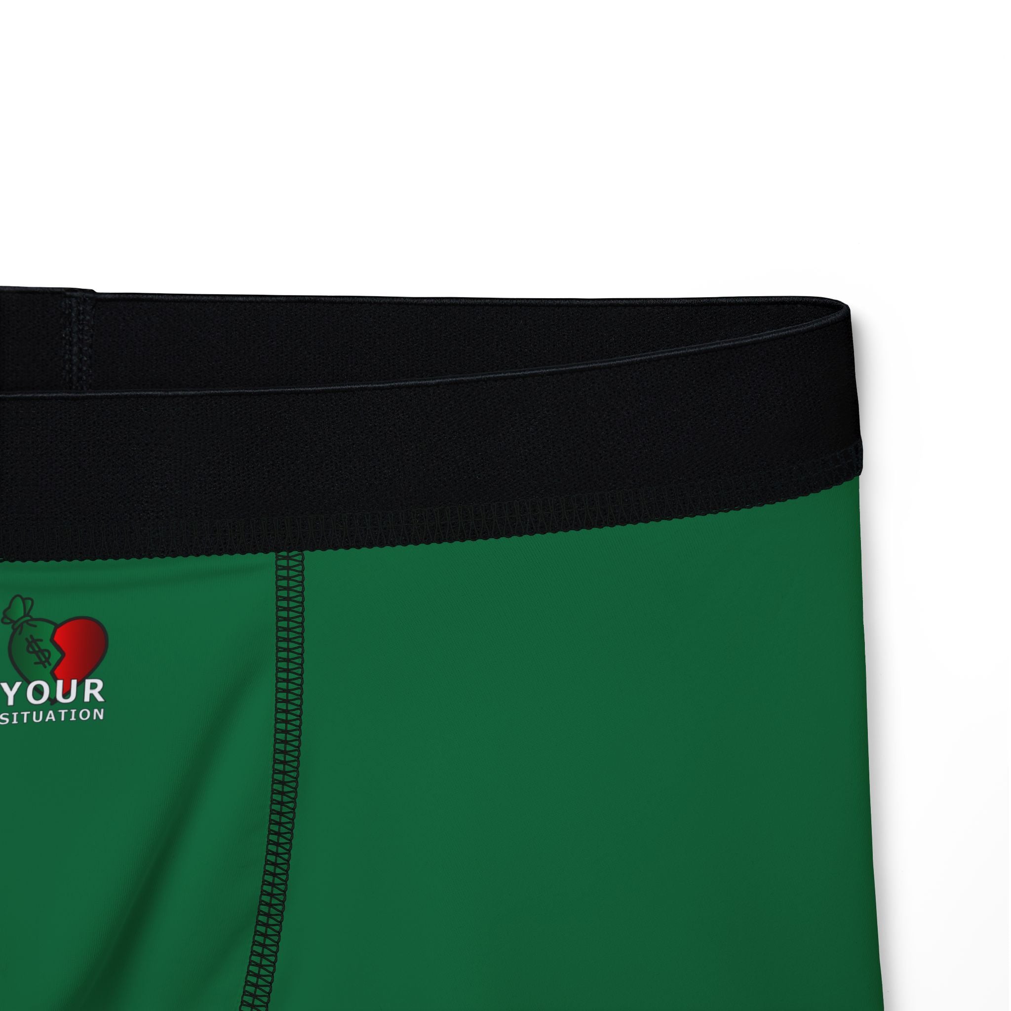 Green Men’s Boxer Briefs — Comfortable All-Over Print Undergarment