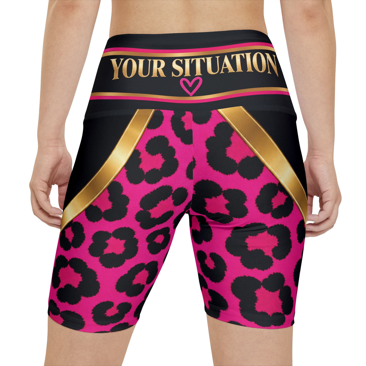 Workout Shorts — 'Your Situation' Money & Heart Graphic Women's Activewear
