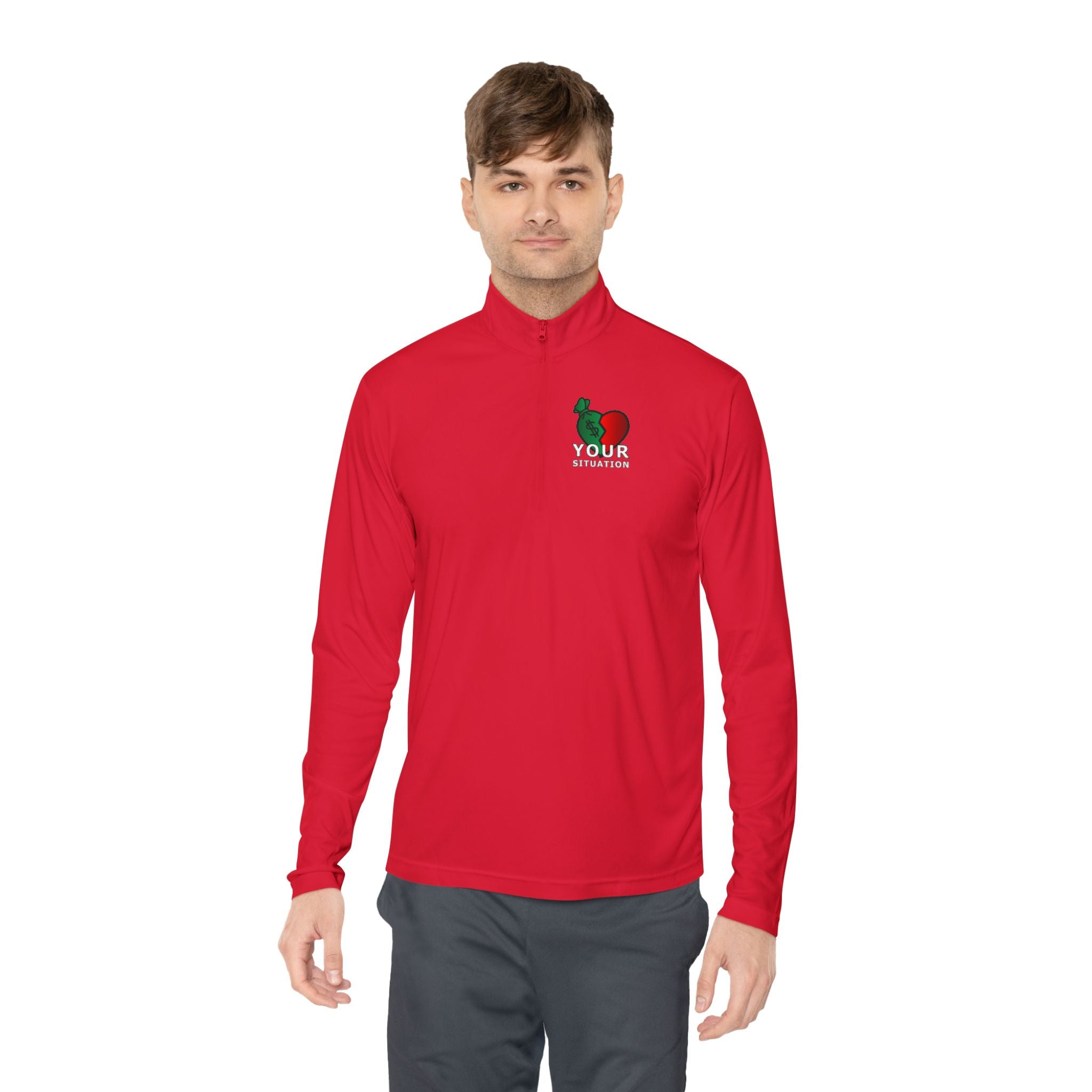 Quarter-Zip Pullover — Italian Flag Rooster "Made in Italy" Embroidered Chest