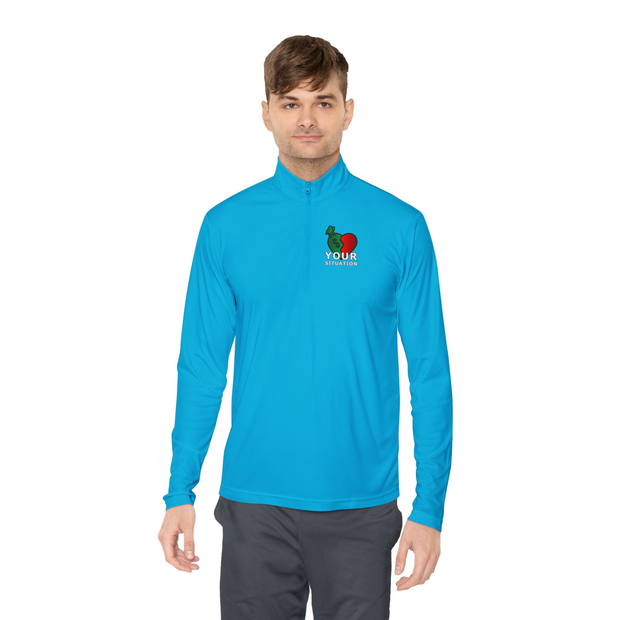 Quarter-Zip Pullover — Italian Flag Rooster "Made in Italy" Embroidered Chest