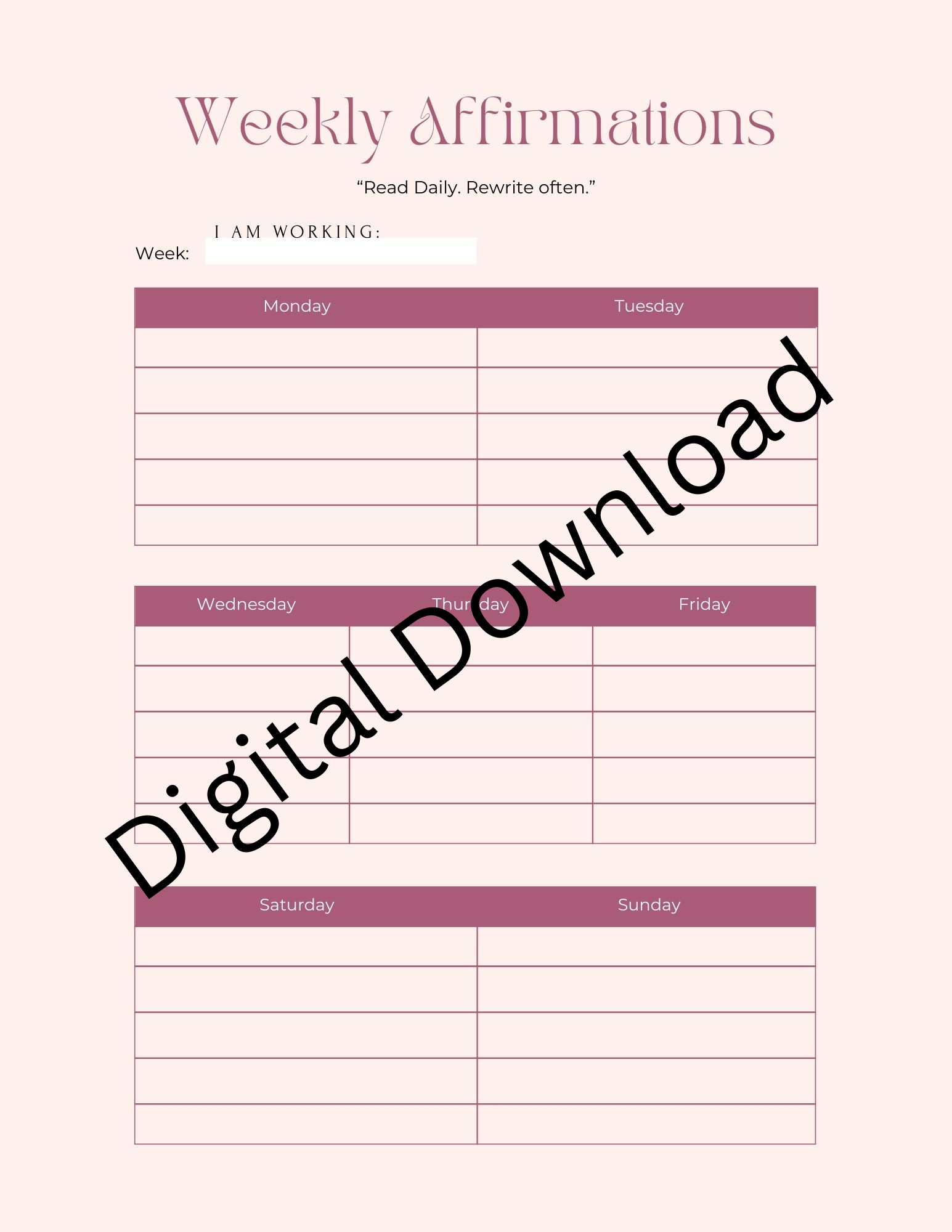 2026 Brain Dump Planner ✨ | Reset Your Mind & Get Your Life Together (Digital Download)