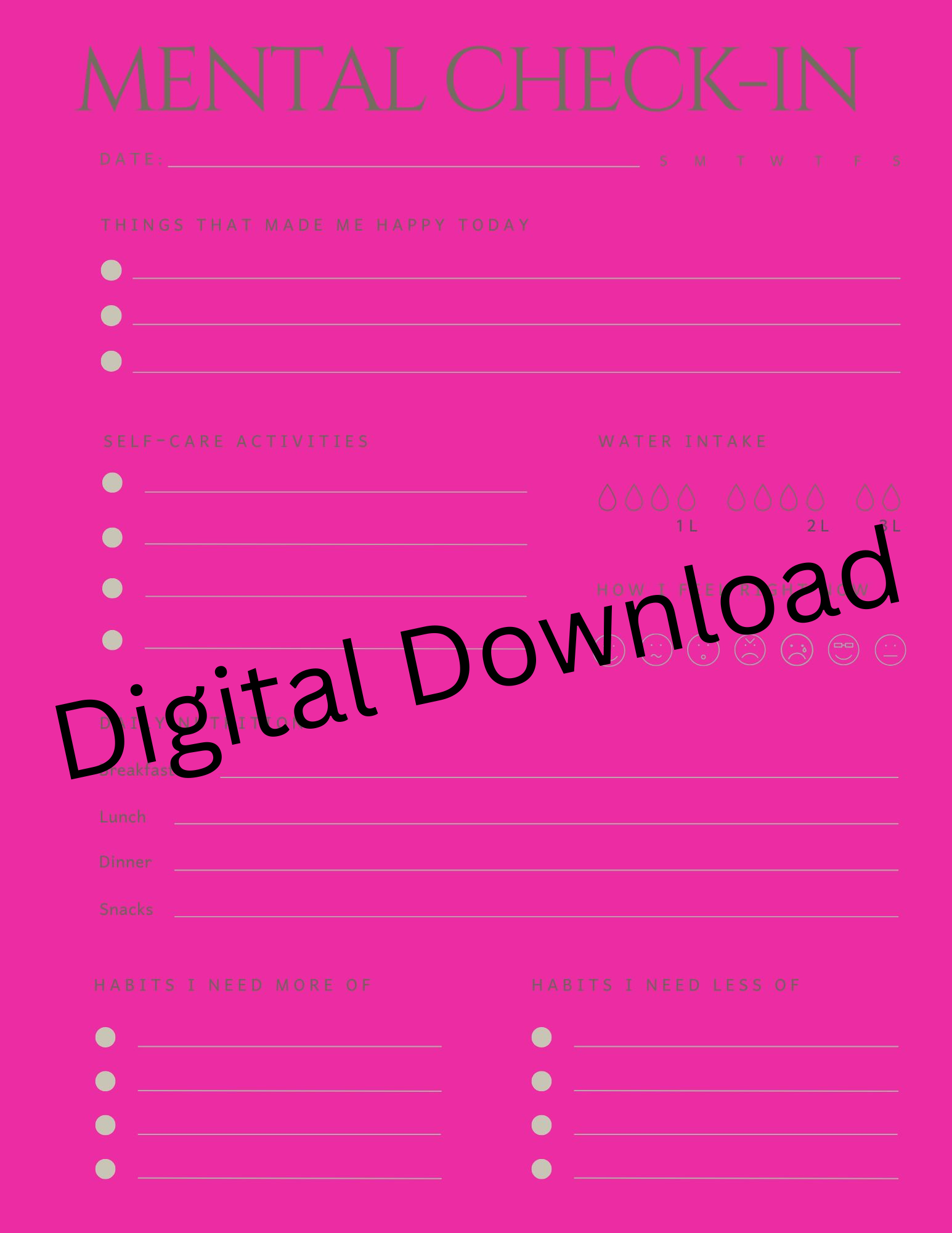 2026 Brain Dump Planner ✨ | Reset Your Mind & Get Your Life Together (Digital Download)