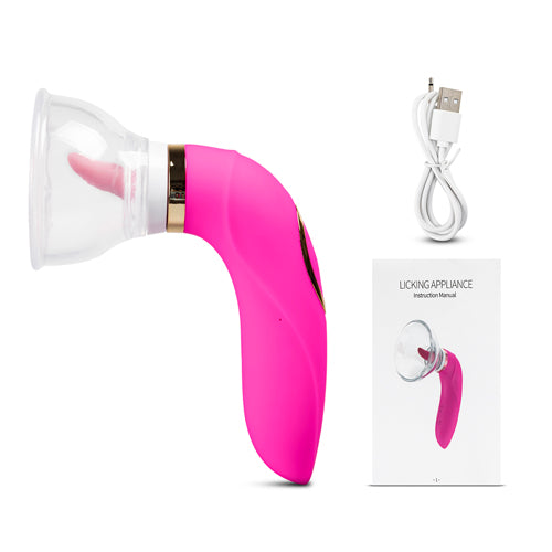 Rechargeable Licking Stimulator with Suction Cup