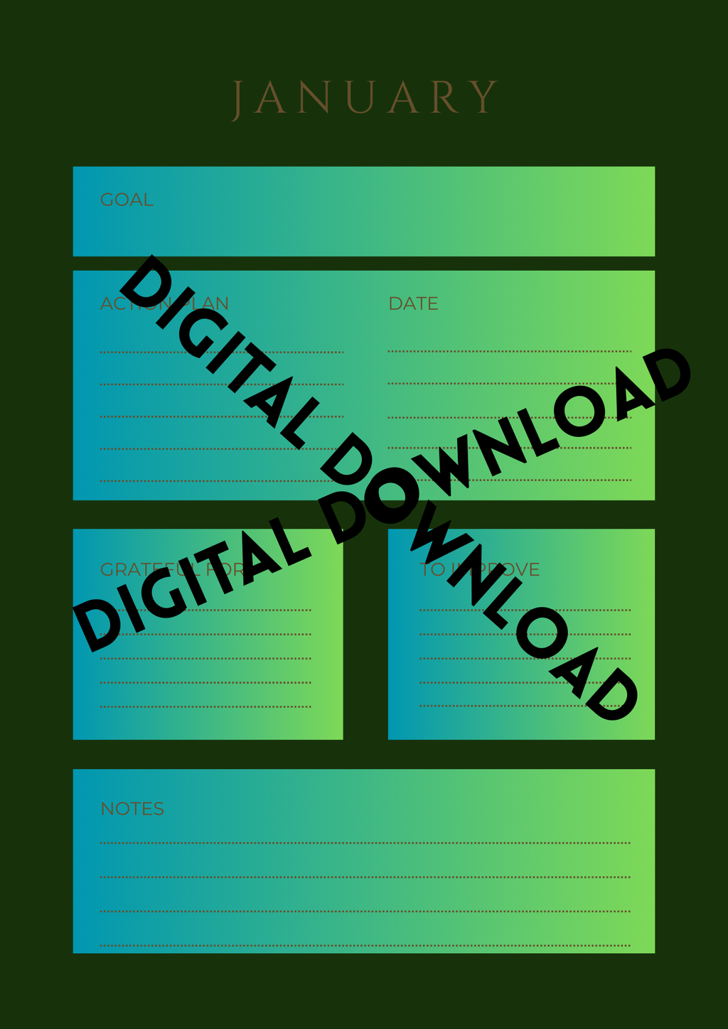 2026 Brain Dump Planner – Digital Fillable Edition (Business & Life Reset)